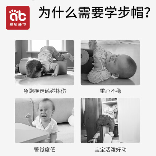 Aibedila (Aibedila) Anti-Fall-Hut Baby Kleinkind Kopfschutz Kissen Baby Kopfschutzpolster Kinder atmungsaktive Anti-Kollision und Anti-Fall-Artefakt