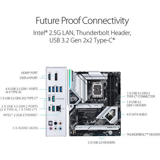 
Asus (ASUS) PRIME Z690-A motherboard AURA RGB lighting effect DDR5 ATX motherboard