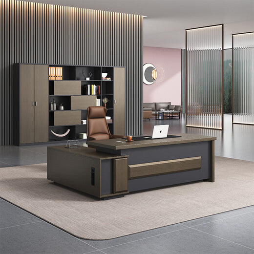 Huayi Executive Desk Boss Desk Simple Modern President Desk Manager Supervisor Desk and Chair Combination Executive Desk Furniture 1.8M Boss Desk + Boss Chair