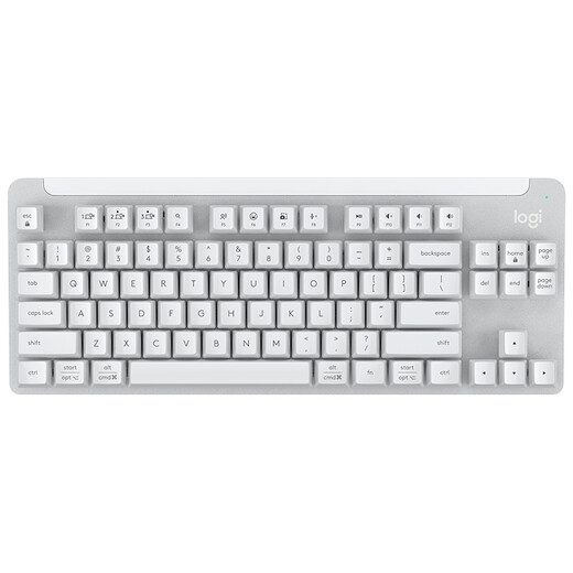 Logitech K855 Mechanical Keyboard Wireless Bluetooth Dual-Mode Connection Portable TTC Red Axis 84 Key Pearl White