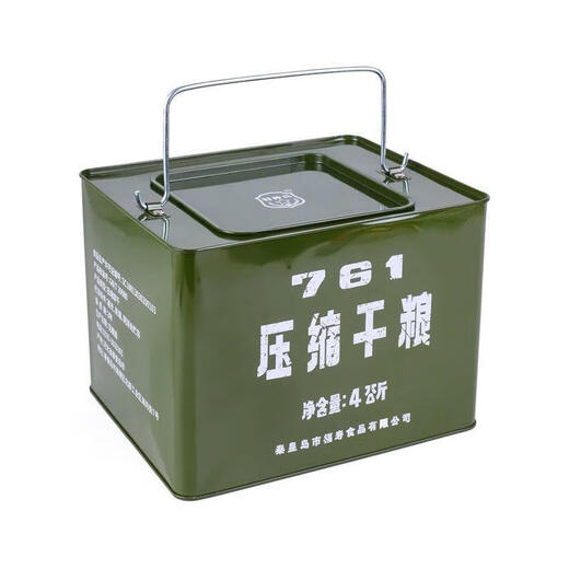 特种兵761压缩饼干老式压缩干粮早餐学生军训代餐用户外饱腹应急 761饼干-8斤20包铁桶装