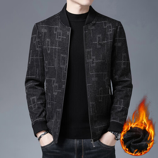 GABBANIE men's jacket spring and autumn 2025 new brand high-end middle-aged thickened loose casual jacket coffee color M 170