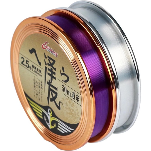 Master Deng recommends raw silk fishing line main line tension non-rolling fishing line sub-line super soft fishing line raw silk No. 0.6 [super soft and anti-rolling] 50 meters transparent sub-line