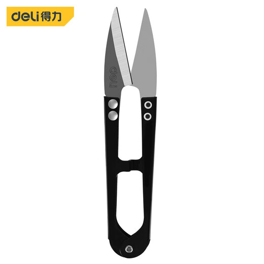 Deli (deli) old-fashioned small scissors, pointed U-shaped line cutting seam sewing yarn scissors, sharp handmade scissors for home and business use, spring yarn scissors 107mm丨single pack