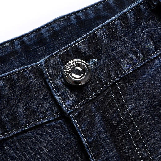 Classic Car (Laoyche) Jeans pour hommes Summer Style Thin Style d'âge moyen et personnes âgées pantalons décontractés en vrac pour hommes Daddy Pantalon masculin IG3883 Blue Black 29