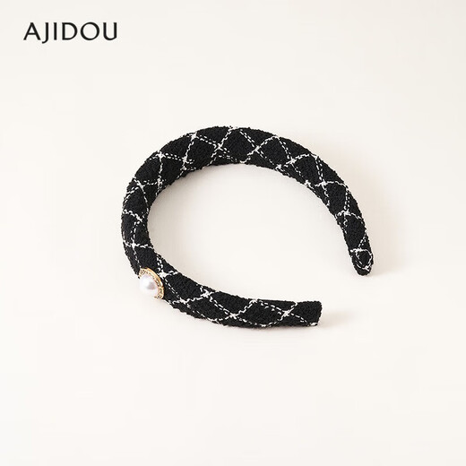 AJIDOU Ajidou headband for women with high skull, simple and casual, does not hurt the hair, small fragrant style headband, birthday gift, elegant little fragrant style 1 piece