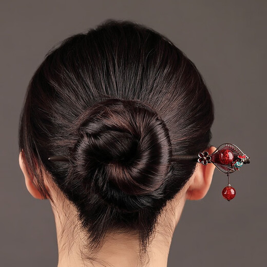 Kamalun (KAMALUN) 2025 new style hairpin for women, ancient style, classical style, Hanfu, tassels, super fairy coiled hair, Chinese style Valentine's Day gift, drunk dye fleeting (hairpin length 16 cm) + gift box