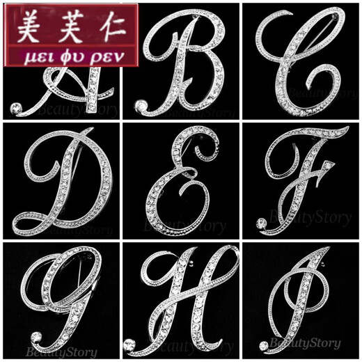 Meifuren Nouvelle broche en métal polyvalente Badge pour hommes lettres anglaises broche boucle épingle épingle