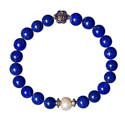 Baoxin Fanrui BOSFRU lapis lazuli bracelet single circle ethnic style Afghan imperial green beeswax ethnic style ladies lapis lazuli bracelet gift Zhichen 8mm