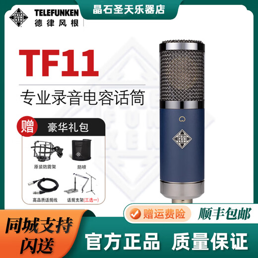 Telefunken TF11 51 47 29 cardioid moving coil karaoke recording tube condenser microphone studio live broadcast anchor audiobook high-end large diaphragm microphone TF11