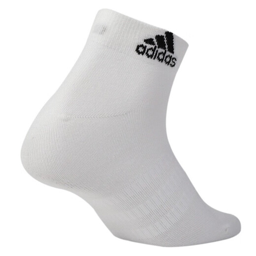 阿迪达斯（adidas）袜子运动袜男袜女袜中筒船袜休闲袜吸汗透气棉袜跑步纯色三双装 DZ9435/三双装/白色 4346（L）