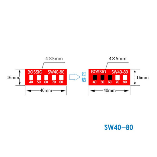 Pengju SW-80 Irreversible Temperaturmessungspapier Farbe Wechsel Temperatur Patch Temperatur Aufkleber Thermaltestpapier Temperatur Erfassungsbezeichnung SW-12035 Teile/Stück