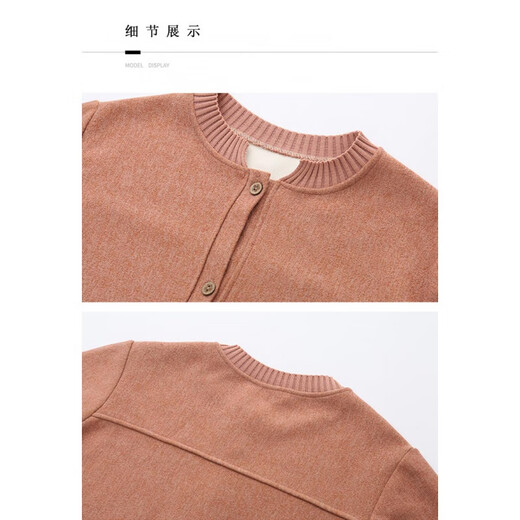 Zhidou doudou doppelbraunen Pullover für Frauen Spezialgröße 200 Jin [Jin ist gleich 0,5 kg] Fett Mutter gestrickt und Samtjacke für Herbst- und Winter mittleren Alters und ältere 9435 warmes Leder Pink plus Samt 11xl 2xl 115/135 Jin [Jin Equals 0,5 kg]