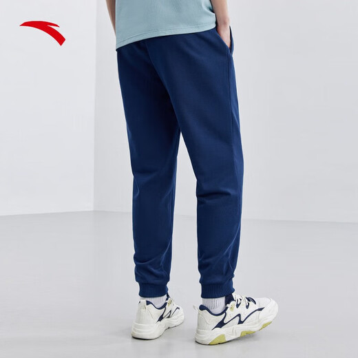 Anta sports pants men's hoodies autumn running long pants casual pants loose pants [letter closing] blue 7303-2 M /170