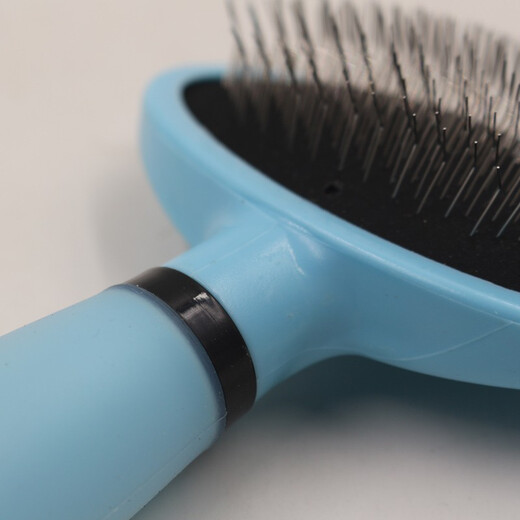 Dele soft bottom wire comb Teddy Bichon Pomeranian Ragdoll cat hair styling fluffy dog and cat comb light blue