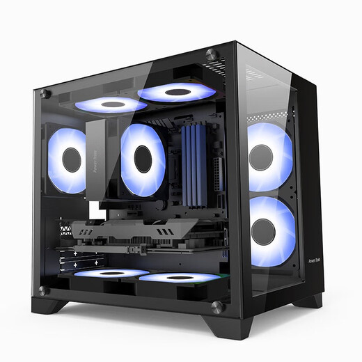EVSKY Xinrui Sea View Room MINI Game Case Desktop Case Computer Main Case M-ATX Motherboard/240 Water Cooling Position Xinrui X1 Sea View Room-Black