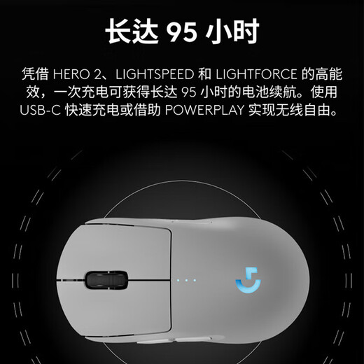 Logitech (G) GPW fourth generation Suzaku wireless mouse G Pro series wireless mouse gpw4 generation Suzaku Hawkeye e-sports lightweight mouse ergonomic design macro GPW4 generation Suzaku gaming mouse (white) + extra long mouse pad