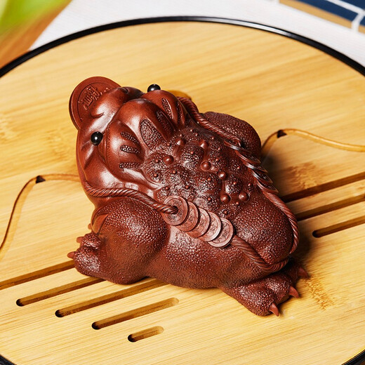 Wanhuyuan Golden Toad tea pet ornaments can raise purple clay tea pets Kung Fu tea set accessories tea toad ornaments tea table tea table tea ceremony tea set ornaments tea ceremony spare parts Wan Guanjiacai Golden Toad (antique style)