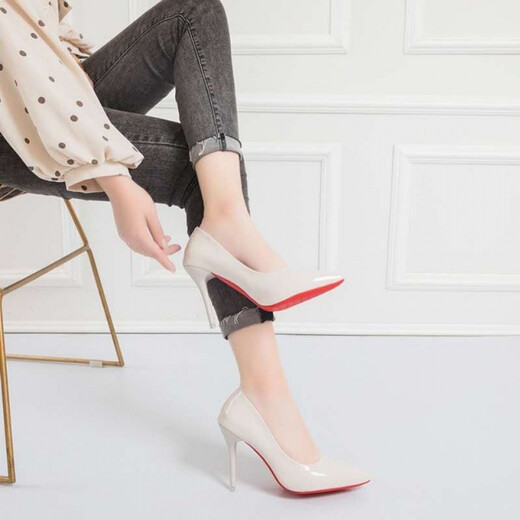 Daohuatu 45 large size men's shoes 20 autumn new pointed toe stiletto sexy women's high heels cross-dressing transvestite 43 gold 10cm 44