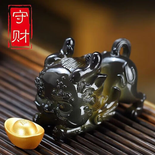 High-end tea pet purple sand can raise color-changing crabs boutique ornaments purple sand tea set accessories tea ornaments pure handmade tea pet color-changing Pixiu