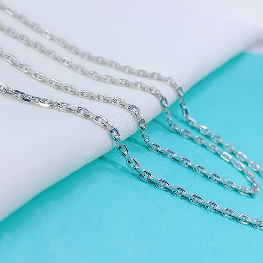 Heye Jewelry Pt950 platinum cross chain necklace women's platinum necklace clavicle chain long chain sweater chain women's gold weight 2.41 grams 45cm long 1.1mm thick