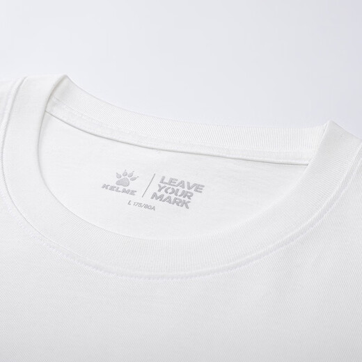 
KELME round neck T-shirt men's loose summer new pure cotton short-sleeved casual football trendy cultural shirt 9224TX1056 White M