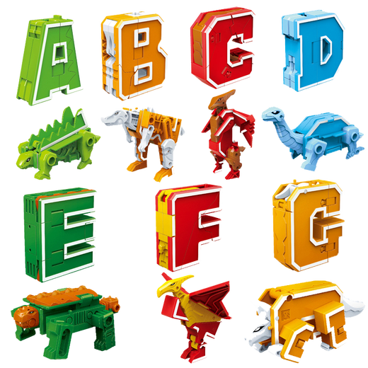 New Le New Letter Transformation Toy Dinosaurier Kombination Jungen Kinder Digital Roboter 6 Jahre Generation King Kong Team 2805 (1-5) +2 Symbolentwicklung (Geschenkbox)