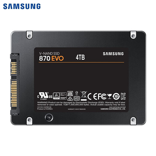 三星（SAMSUNG）4TB SSD固态硬盘 SATA3.0接口 独立缓存 AI电脑配件 读速560MB/S 870 EVO
