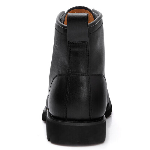 Strongman men's boots 3515 work leather shoes cowhide wear-resistant outdoor military fan boots Classic Martin boots Black size 42
