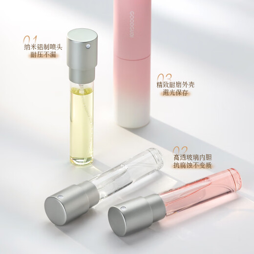 Goody perfume dispensing bottle high-end portable 10ml glass dispensing travel push-type spray empty bottle