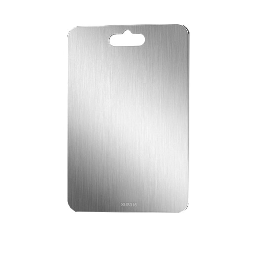 German 316 stainless steel cutting board 304 cutting board antibacterial and mildew proof household rolling panel double-sided stainless steel fruit cutting board [60*40cm] 304 stainless steel - mat included