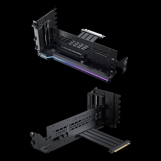 PHANTEKS Storm Chaser PCI-E 5.0/4.0 black rotatable vertical bracket extension cable kit/universal 7-slot ATX chassis/ARGB light bar/anti-electromagnetic interference/5090 graphics card