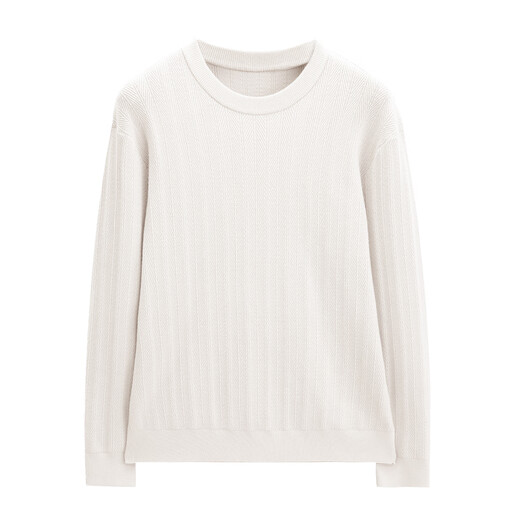 SanheerNew Arrivials 9-26 Nuevo producto Jacquard Textura suéter de cuello redondo tejido Daz761 Gray de arroz 54/2xl