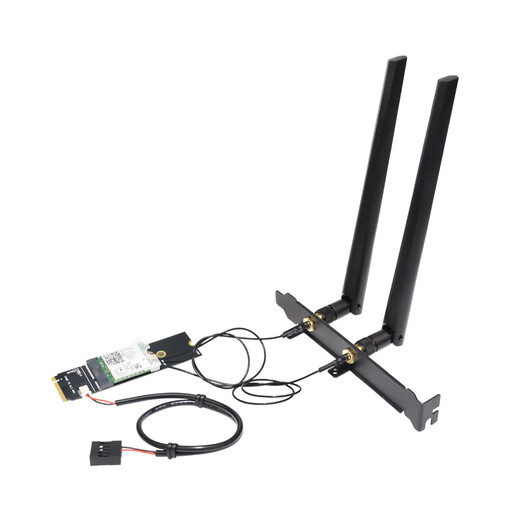 gxlinkstarNGFF M.2 BE200 AX210 AX200 8260 7260无线网卡转NVME SSD固态硬盘接口台式机WiFi无线蓝牙接收器 【套餐】AX210+NVME小转板+外置天线*1套