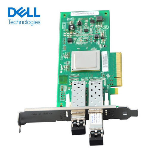 Dell (DELL) HBA fiber channel card PCI-E SFP+ module network card compatible with multi-brand servers Qlogic QLE2562 dual port 8GB including module, including half-height + full-height blanks
