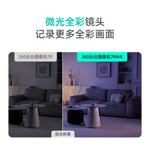 360摄像头 400万云台7MAX超清版 家用监控 智能摄像机7P 可旋转 手机远程查看 微光全彩夜视 双向通话 【400万】7MAX超清版+4米延长线【无卡】