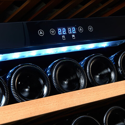 Jointtek Seamless Fully Embedded Wine Cabinet Ultra-Thin Household Refrigerator Cabinet Constant Temperature and Humidity Compressor Embedded Wall Fresh Cabinet JC65A/Small Single Temperature/Black 24 Bottles