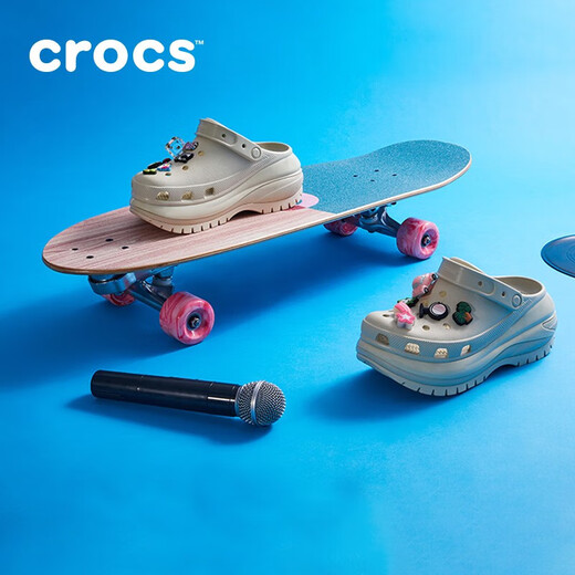 卡骆驰crocs檀健次推荐款光轮洞洞鞋百搭舒适女厚底老爹鞋207988 骨白色-2Y2(含智必星) 36 (220mm) 37