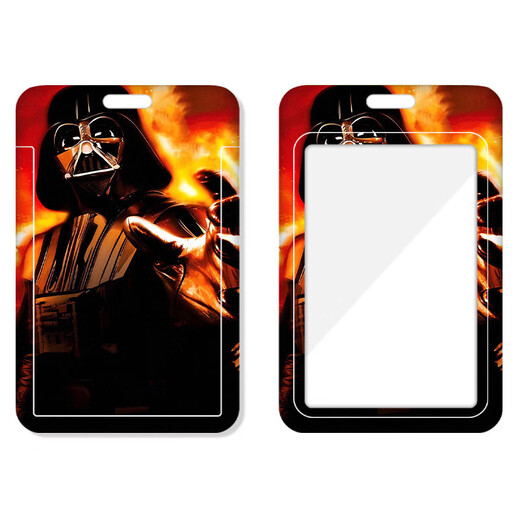 Suitable for Star Wars Card Packages for Meal Cards Campus Cards Bus Card Student Water Cards Work Cards Work Cards Certificate Sets (Card Sets + Black Short Leather Rope) KA11969