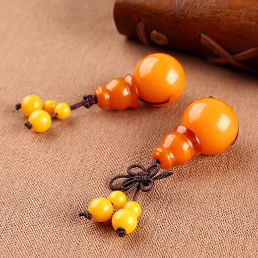 Shi Yuji Chicken Fat Yellow Beeswax Buddha Head Three-Way Bracelet Chain Buddha Bead Accessories Set Olive Core Star Moon Bodhi Accessories Diameter 12mm/set
