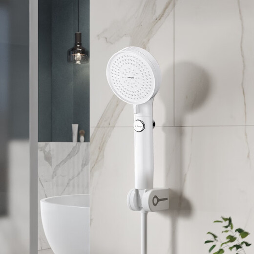 ARROW Government Subsidy Shower Pressurized Shower Head One-touch Water Stop Handheld Shower Large Shower Head Shower Paddle 3-speed Boost + One-touch Water Stop White