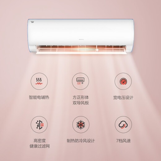 Gree Jingyi (GREE) 1.5 HP E-enjoy comfortable smart sleep frequency conversion fast cooling and heating wall-mounted bedroom air conditioner hanger KFR-35GW/NhDzB3 trade-in