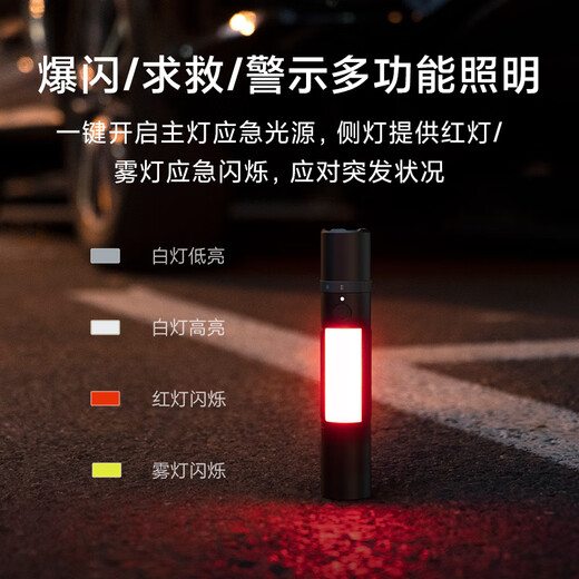 Mijia Multifunctional Flashlight Seat Belt Cutter Window Breaker Strong Light Lighting Safety Hammer Suitable for New Energy Vehicles