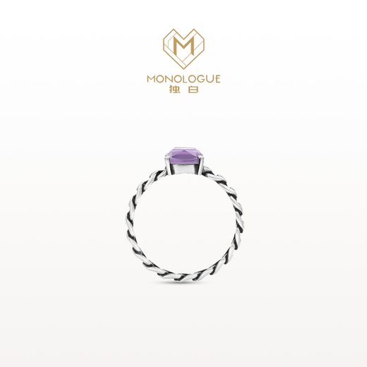 MONOLOGUE New Product Monologue Europa Rhapsody Platinum Rose Amethyst Ring MJ31 Gift for Girl Elegant Platinum Rose Amethyst Ring 11