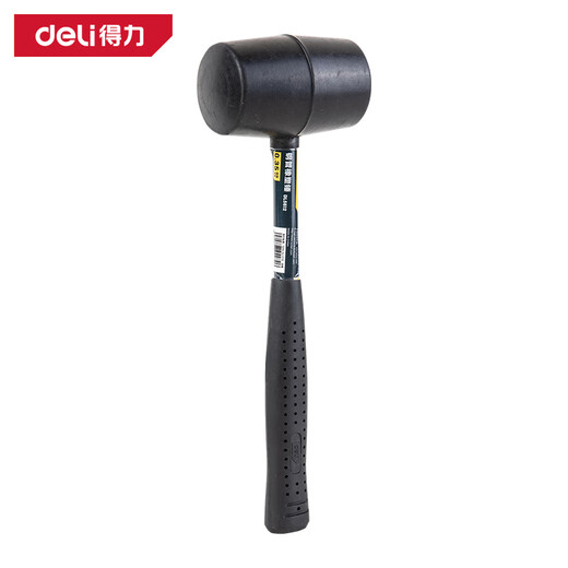 Deli rubber hammer rubber hammer rubber plastic hammer installation hammer rubber hammer decoration tool floor tile marble installation steel pipe rubber and plastic hammer 12oz DL5612