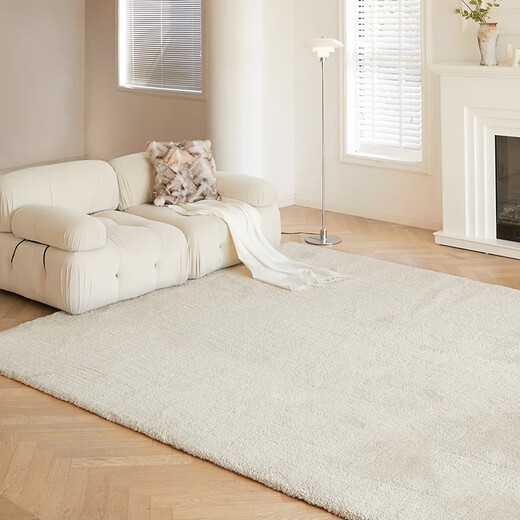 Keecy solid color carpet home coffee table living room cream style ins bedroom living room edge carpet