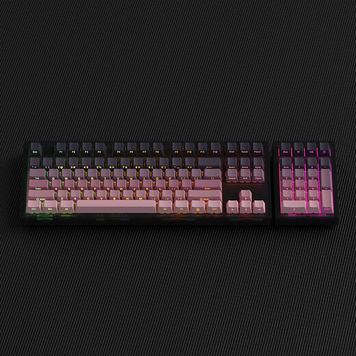 腹灵MK870Pro&MK-Pad 108键黑莓侧刻机械键盘三模黑曜石蓝牙有线无线蓝牙客制化电脑游戏办公 三模黑曜石（含MK-Pad）-黑莓侧刻 KTT茶轴