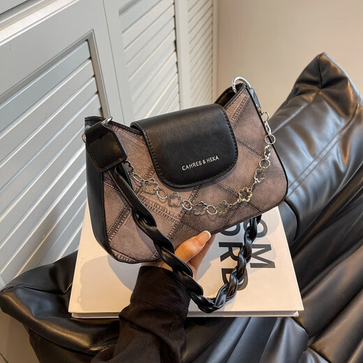 Nanmu Xiong bag women's bag crossbody bag chain shoulder bag 25 spring new style portable versatile light luxury armpit bag Chinese Valentine's Day gift shoulder crossbody bag black