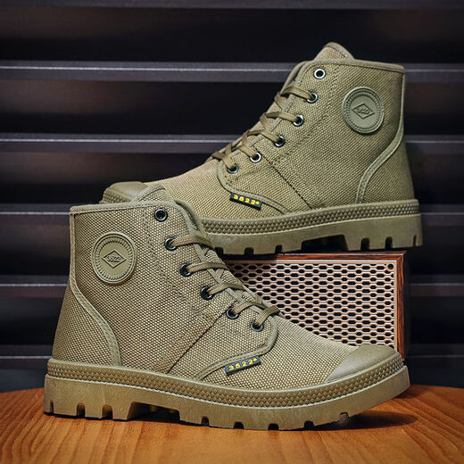 
Moonlight Rabbit Fashion Martin Boots Men's Non-Slip Casual Shoes Wear-resistant Construction Site Light and Comfortable 3522 Jiefang Shoes Labor Protection Hiking Shoes Khaki 40