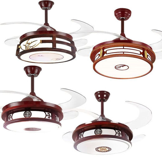 Sanqihu fan lamp Zhongshan lamp Guangdong Chinese style ceiling lamp Chinese style ceiling fan lamp invisible fan lamp bedroom electric wind Chinese style classic classic elegant residence 6636 classic 42-inch frequency conversion dual control